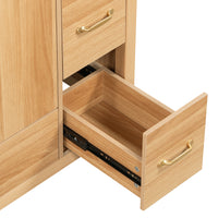 VanityFus 36-in Bathroom Vanity Single Sink Combo Wood Ceramic Top 2 Soft-Close Doors 4 Drawer Adjustable shelves