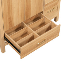 VanityFus 36-in Bathroom Vanity Single Sink Combo Wood Ceramic Top 2 Soft-Close Doors 4 Drawer Adjustable shelves