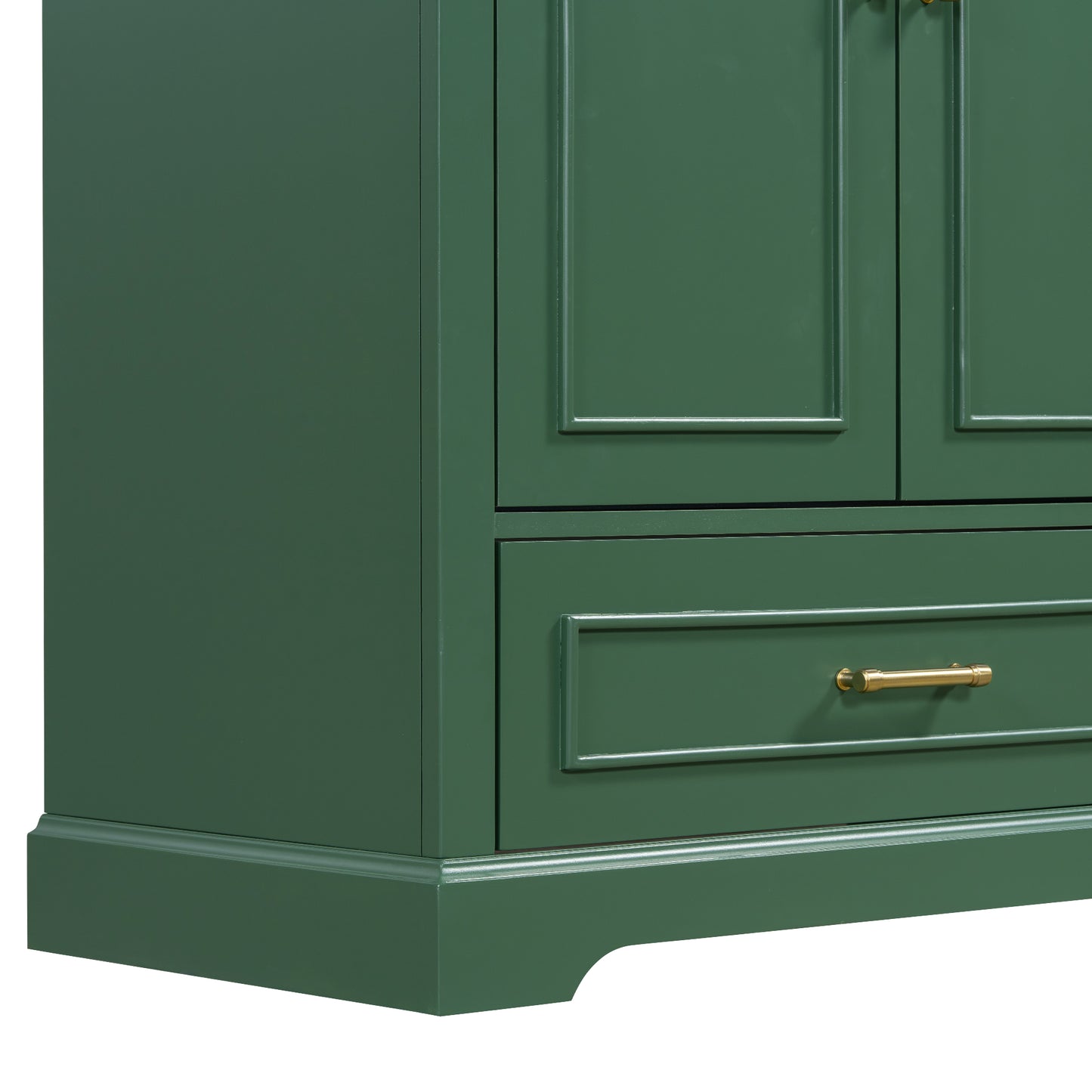 VanityFus 30-in Bathroom Vanity Green Single Sink Combo Ceramic Top 2 Soft-Close Doors 1 Drawer