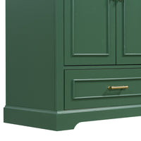 VanityFus 30-in Bathroom Vanity Green Single Sink Combo Ceramic Top 2 Soft-Close Doors 1 Drawer