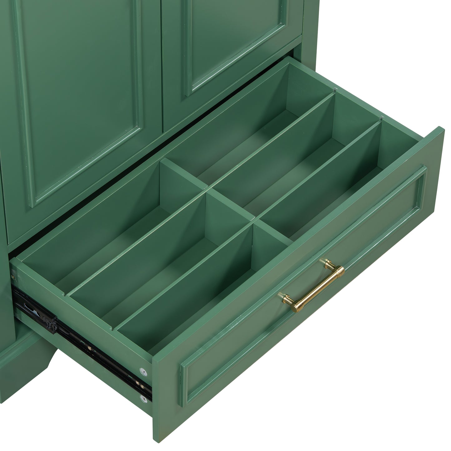 VanityFus 30-in Bathroom Vanity Green Single Sink Combo Ceramic Top 2 Soft-Close Doors 1 Drawer