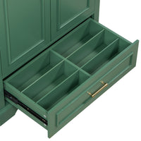 VanityFus 30-in Bathroom Vanity Green Single Sink Combo Ceramic Top 2 Soft-Close Doors 1 Drawer