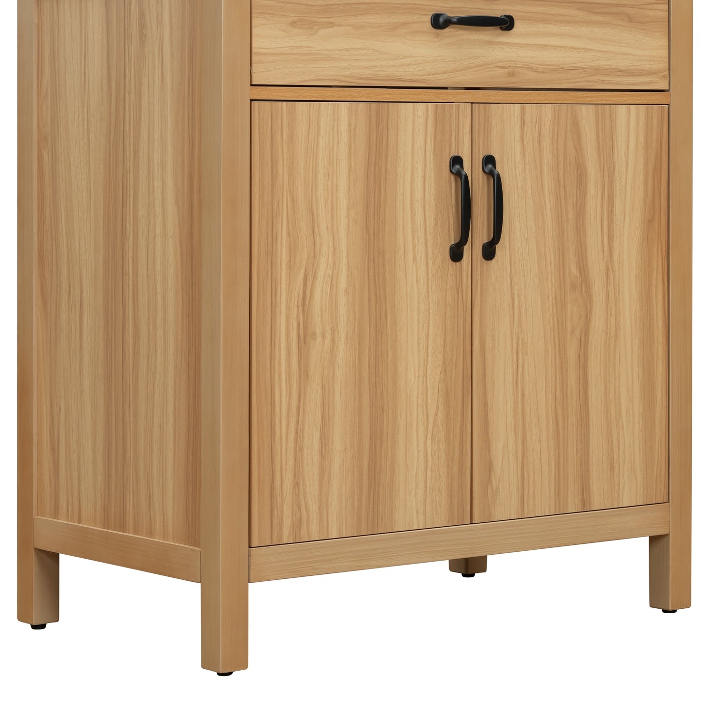 VanityFus 30-in Bathroom Vanity Single Sink Combo Wood Ceramic Top 2 Soft-Close Doors 1 Drawer