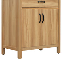 VanityFus 30-in Bathroom Vanity Single Sink Combo Wood Ceramic Top 2 Soft-Close Doors 1 Drawer
