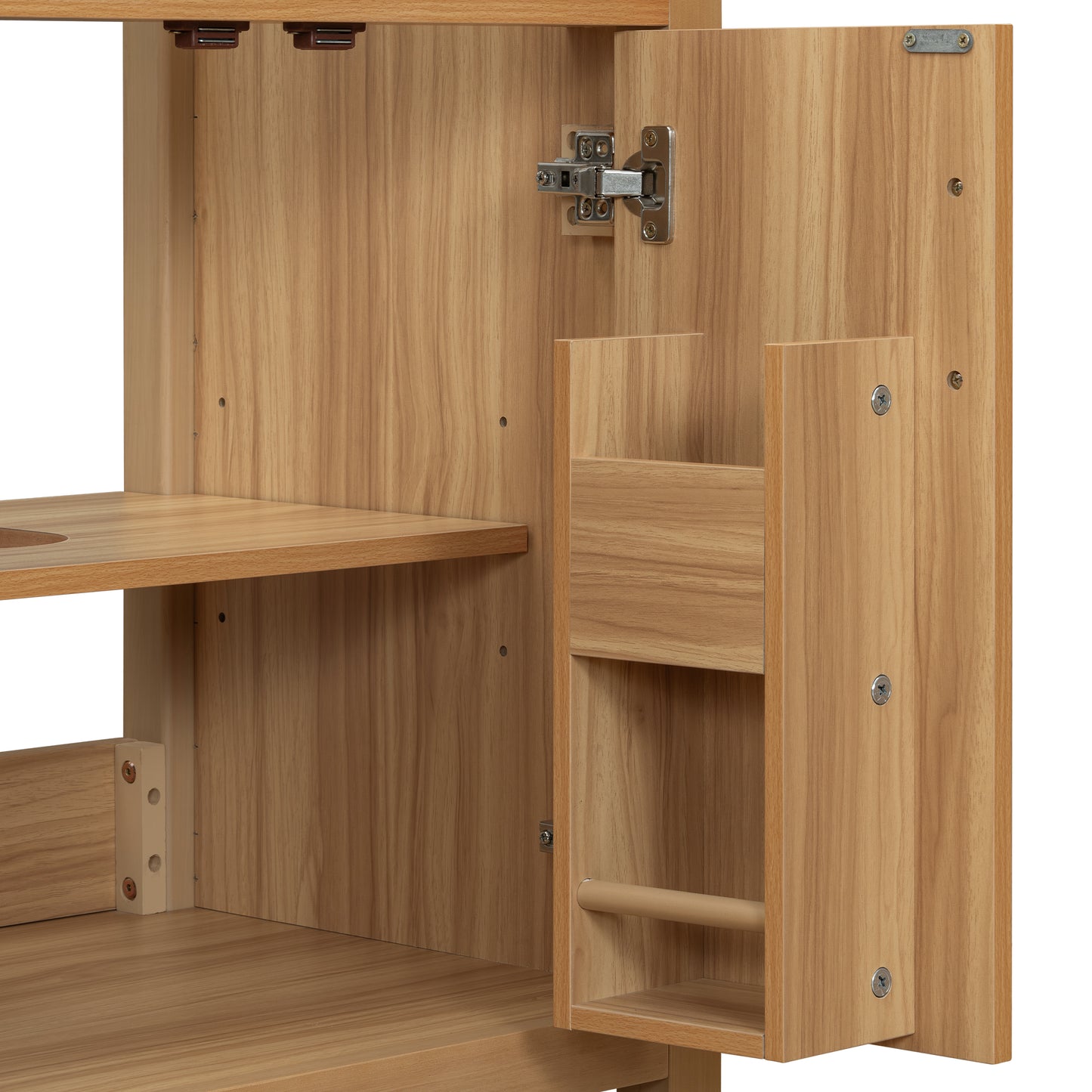VanityFus 24-in Bathroom Vanity Single Sink Combo Wood Ceramic Top 2 Soft-Close Doors 1 Drawer