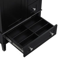VanityFus Black 24-in Bathroom Vanity Single Sink Combo Ceramic Top 1 Soft-Close Doors 3 Drawers