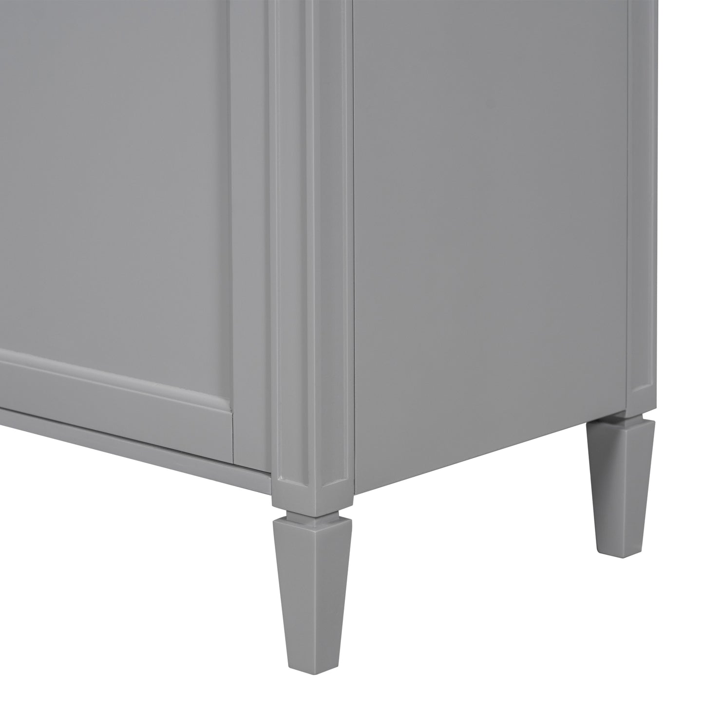 VanityFus 30-in Grey Single Sink Bathroom Vanity with Resin Top Undermount 1 Soft-Closing Door 3 Drawers Adjustable Shelves
