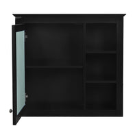 VanityFus 30-in Black Bathroom Vanity Single Sink Medicine Cabinet Combo with Ceramic Top Undermount 2 Soft Close Doors 3 Drawers (Mirror Included) Adjustable Shelves