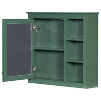 VanityFus Green 30-in Bathroom Vanity Single Sink Medicine Cabinet Combo with Ceramic Top Undermount 2 Soft Close Doors 3 Drawers Undermount Adjustable Shelves (Mirror Included)