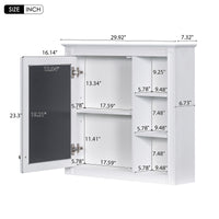 VanityFus 30-in White Bathroom Vanity Single Sink Medicine Cabinet Combo with Ceramic Top Undermount 1 Soft Close Door 3 Drawers (Mirror Included)