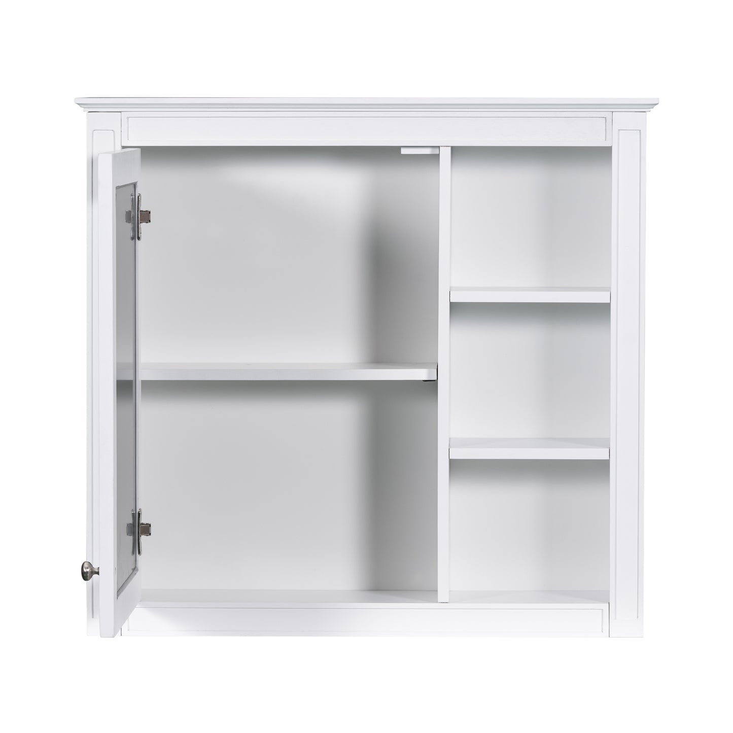 VanityFus 30-in White Bathroom Vanity Single Sink Medicine Cabinet Combo with Ceramic Top Undermount 1 Soft Close Door 3 Drawers (Mirror Included)