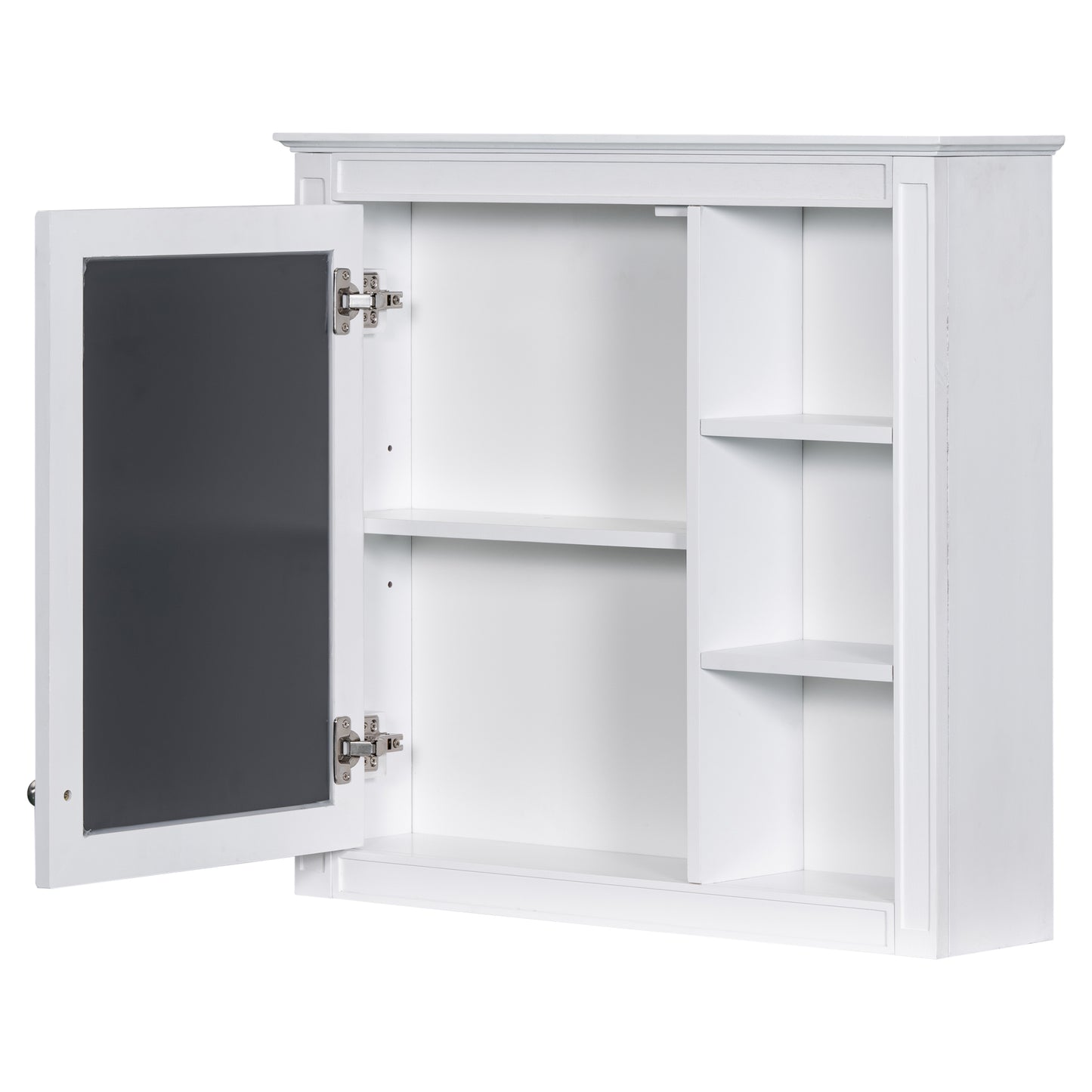 VanityFus 30-in White Bathroom Vanity Single Sink Medicine Cabinet Combo with Ceramic Top Undermount 1 Soft Close Door 3 Drawers (Mirror Included)