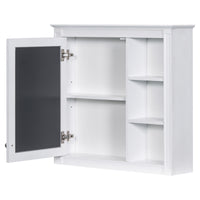 VanityFus 30-in White Bathroom Vanity Single Sink Medicine Cabinet Combo with Ceramic Top Undermount 1 Soft Close Door 3 Drawers (Mirror Included)