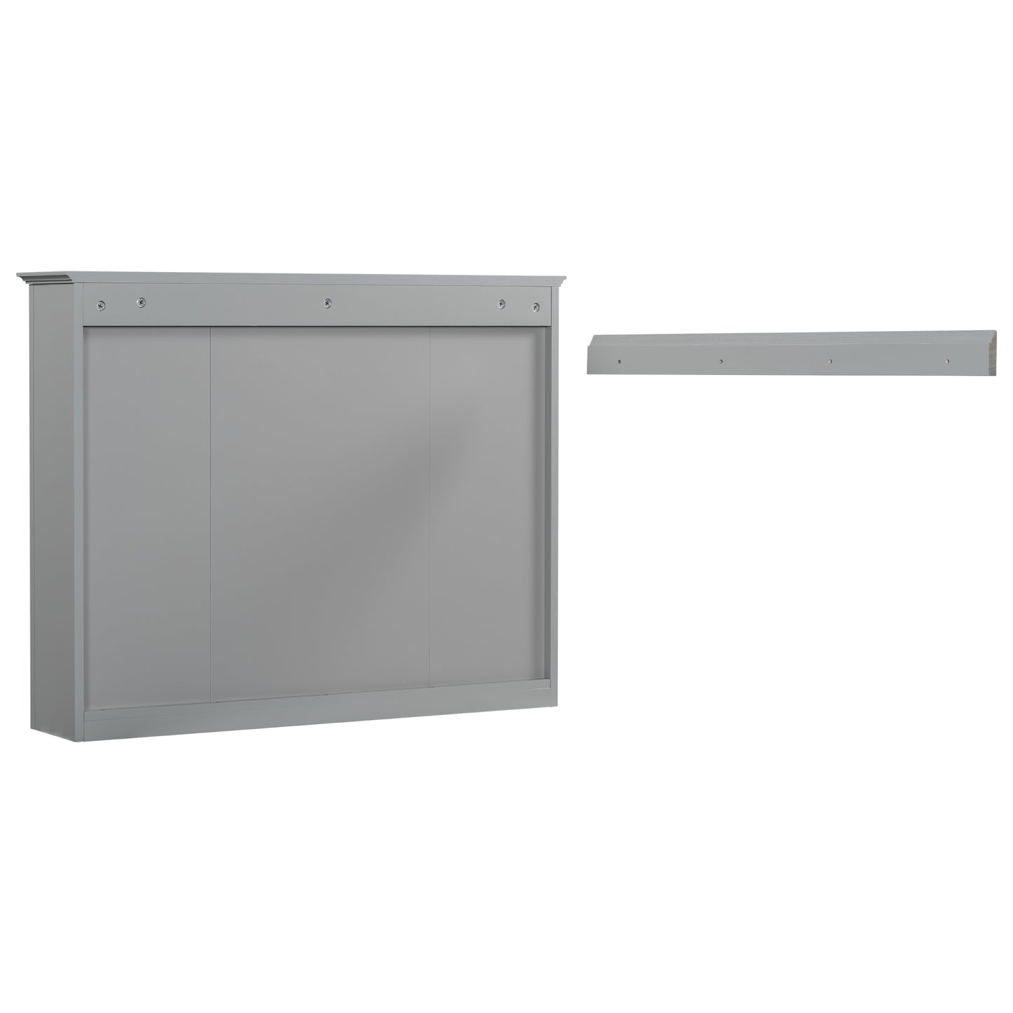 VanityFus 36-in Gray Bathroom Vanity Single Sink Medicine Cabinet Combo with Ceramic Top Undermount 2 Soft Close Doors 3 Drawers (Mirror Included) Adjustable Shelves