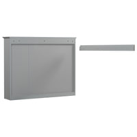 VanityFus 36-in Gray Bathroom Vanity Single Sink Medicine Cabinet Combo with Ceramic Top Undermount 2 Soft Close Doors 3 Drawers (Mirror Included) Adjustable Shelves