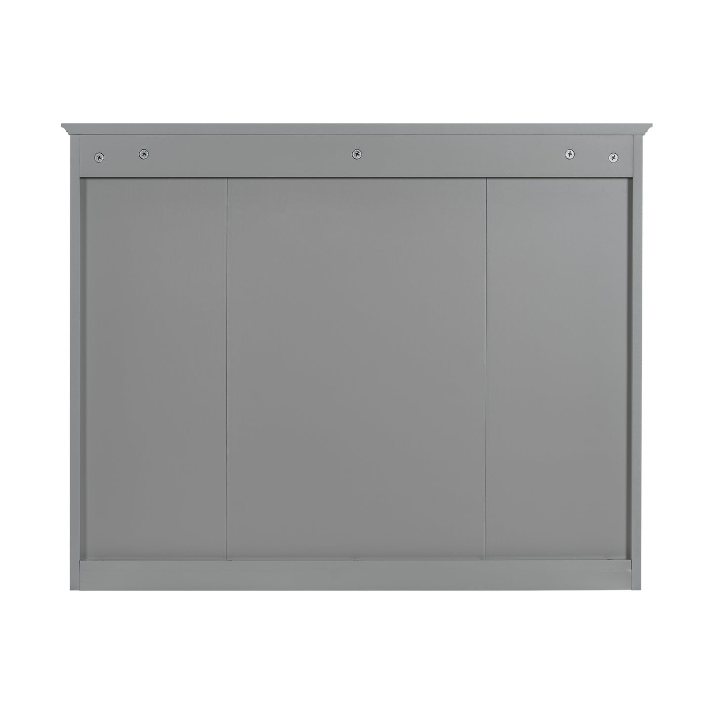 VanityFus 36-in Gray Bathroom Vanity Single Sink Medicine Cabinet Combo with Ceramic Top Undermount 2 Soft Close Doors 3 Drawers (Mirror Included) Adjustable Shelves