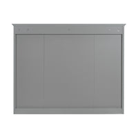 VanityFus 36-in Gray Bathroom Vanity Single Sink Medicine Cabinet Combo with Ceramic Top Undermount 2 Soft Close Doors 3 Drawers (Mirror Included) Adjustable Shelves