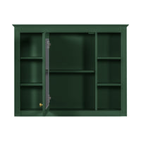 VanityFus 36-in Green Bathroom Vanity Single Sink Medicine Cabinet Combo with Ceramic Top Undermount 2 Soft Close Doors 3 Drawers (Mirror Included) Adjustable Shelves