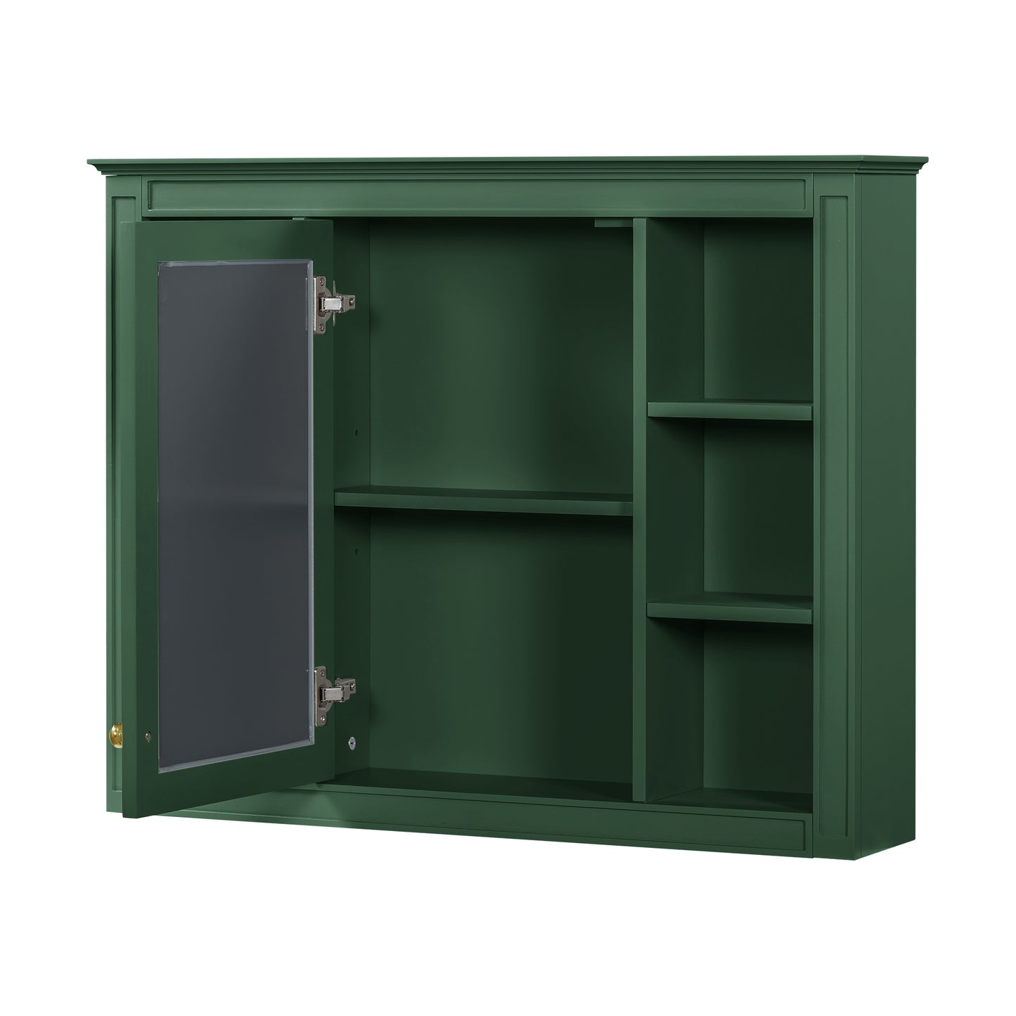 VanityFus 36-in Green Bathroom Vanity Single Sink Medicine Cabinet Combo with Ceramic Top Undermount 2 Soft Close Doors 3 Drawers (Mirror Included) Adjustable Shelves