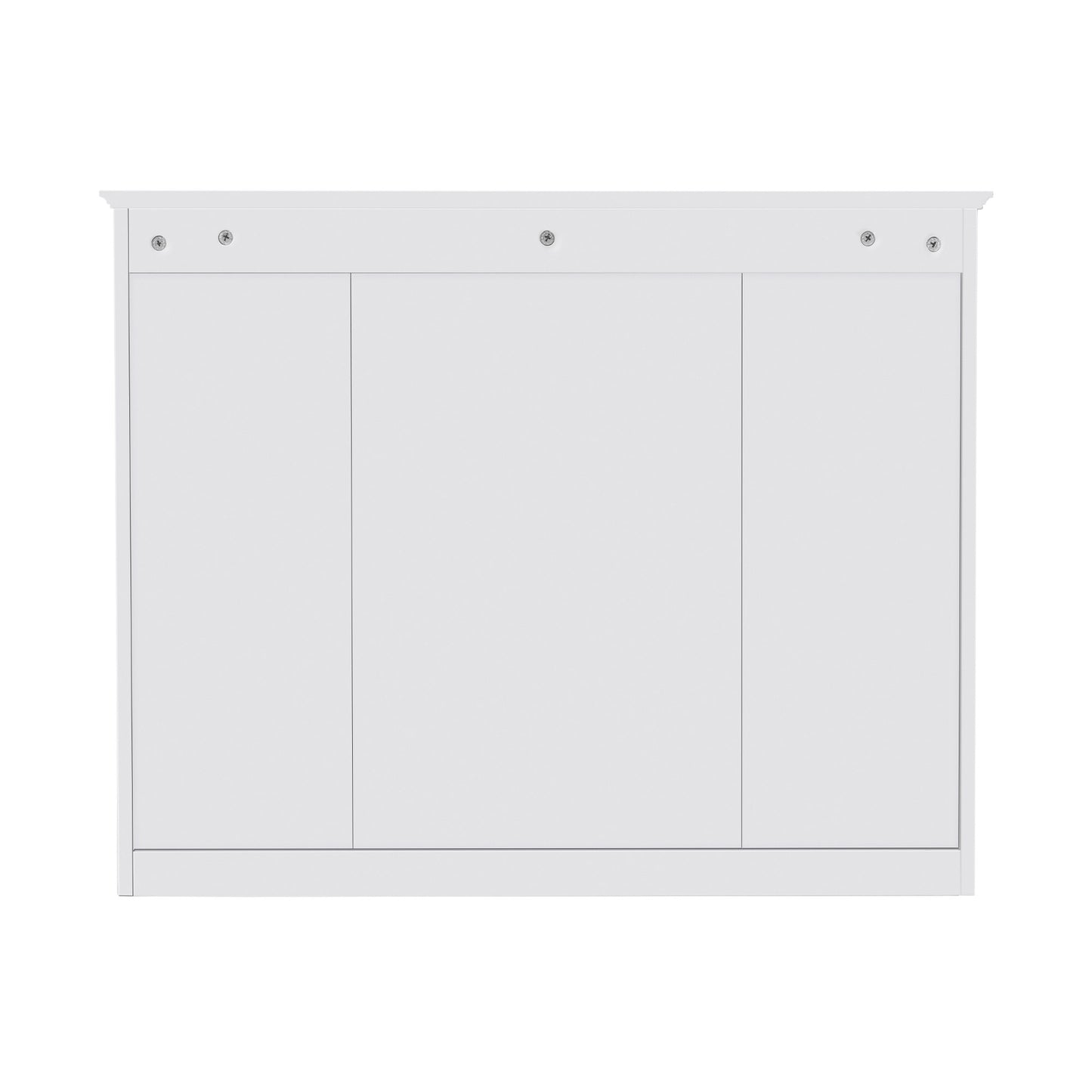 VanityFus 36-in White Bathroom Vanity Single Sink Medicine Cabinet Combo with Ceramic Top Undermount 2 Soft Close Doors 3 Drawers (Mirror Included) Adjustable Shelves