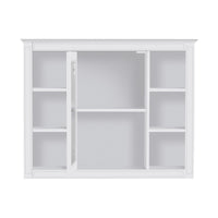 VanityFus 36-in White Bathroom Vanity Single Sink Medicine Cabinet Combo with Ceramic Top Undermount 2 Soft Close Doors 3 Drawers Adjustable Shelves (Mirror Included)