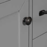 VanityFus 18.6-in Gray Bathroom Vanity Single Sink Combo Undermount with Ceramic Top 1 door 6 drawers Adjustable Shelves