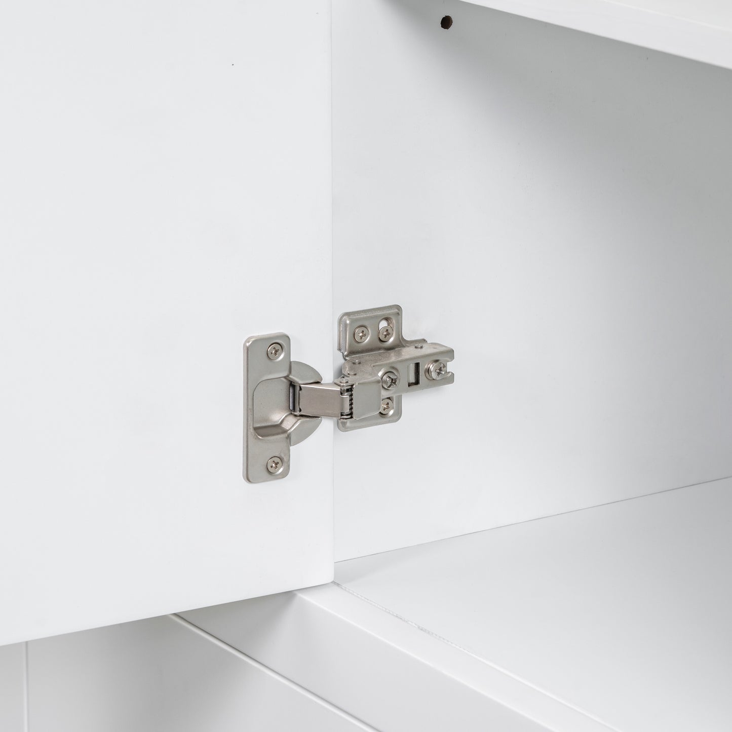 VanityFus 18.6-in White Bathroom Vanity Single Sink Combo Undermount with Ceramic Top 1 door 6 drawers Adjustable Shelves