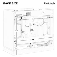 VanityFus 18.6-in White Bathroom Vanity Single Sink Combo Undermount with Ceramic Top 1 door 6 drawers Adjustable Shelves