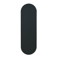 VanityFus 63-in W 20-in H Oval Framed Beveled Bathroom Vanity Mirror Wall Mirror (Matte Black)