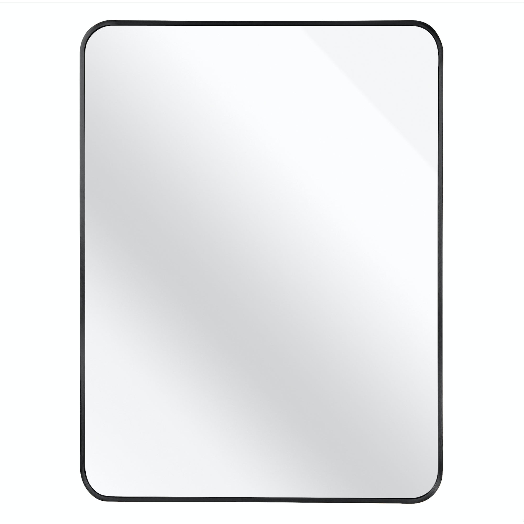 VanityFus 40-in W 30-in H Rectangle Framed Beveled Bathroom Vanity Mirror Wall Mirror (Matte Black)