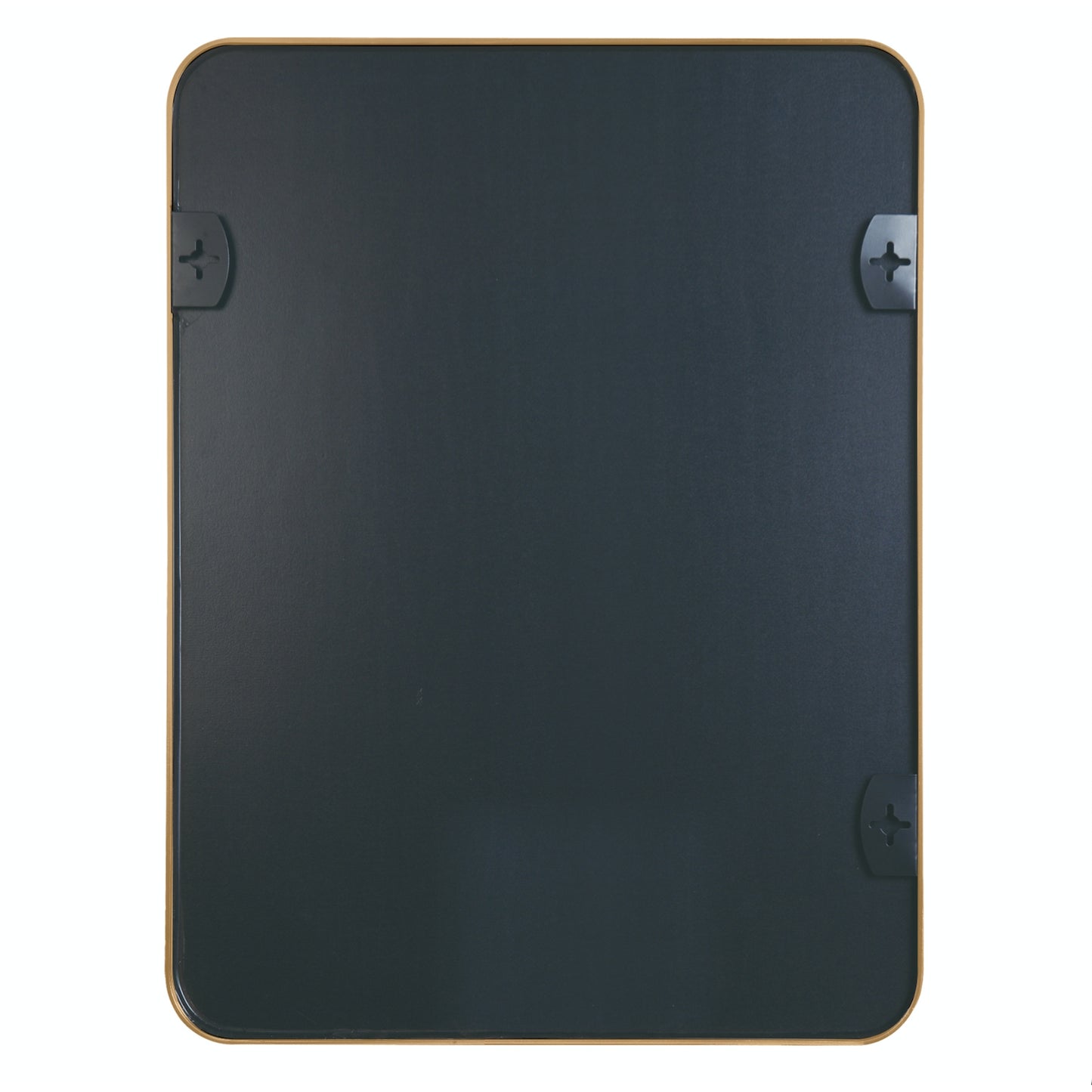 VanityFus 40-in W 30-in H Rectangle Brush Gold Framed Beveled Bathroom Vanity Mirror Wall Mirror