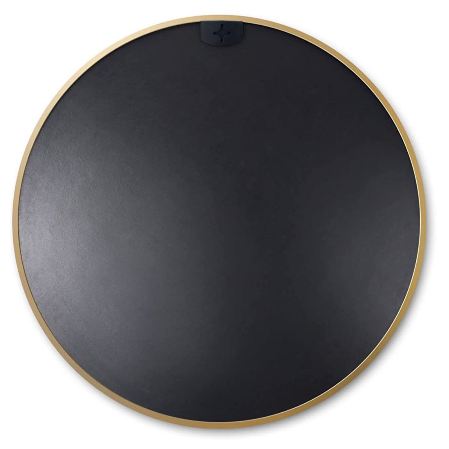 VanityFus 24-in W 24-in H Round Brush Gold Framed Beveled Bathroom Vanity Mirror Wall Mirror