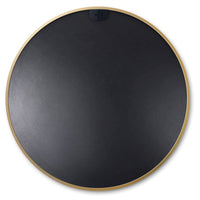 VanityFus 30-in W 30-in H Round Brush Gold Framed Beveled Bathroom Vanity Mirror Wall Mirror