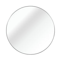 VanityFus 36-in W 36-in H Round Silver Framed Beveled Bathroom Vanity Mirror Wall Mirror