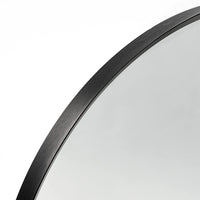 VanityFus 32-in W 24-in H Arch Framed Beveled Bathroom Vanity Mirror Wall Mirror (Matte Black)