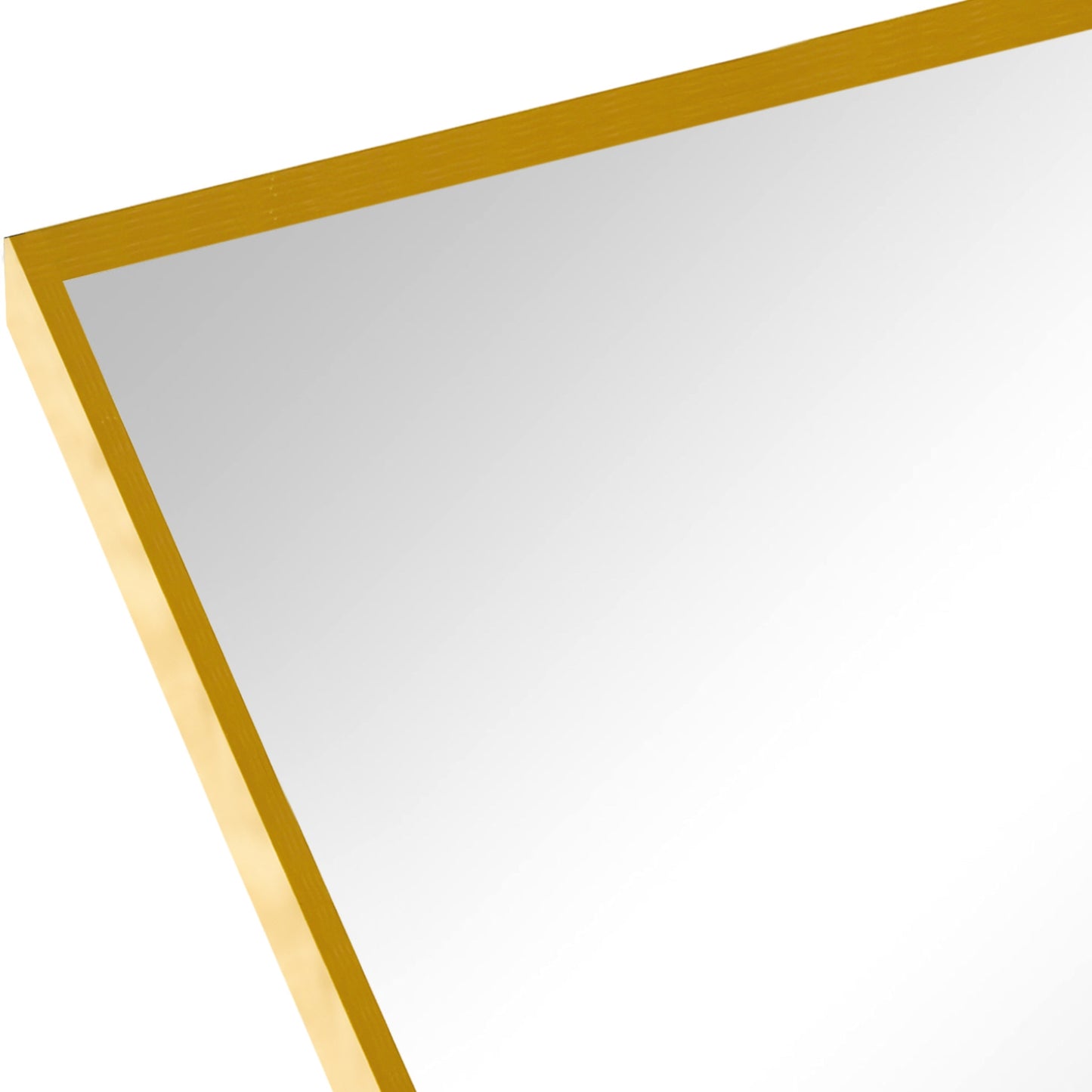VanityFus 32-in W 24-in H Arch Brush Gold Framed Beveled Bathroom Vanity Mirror Wall Mirror