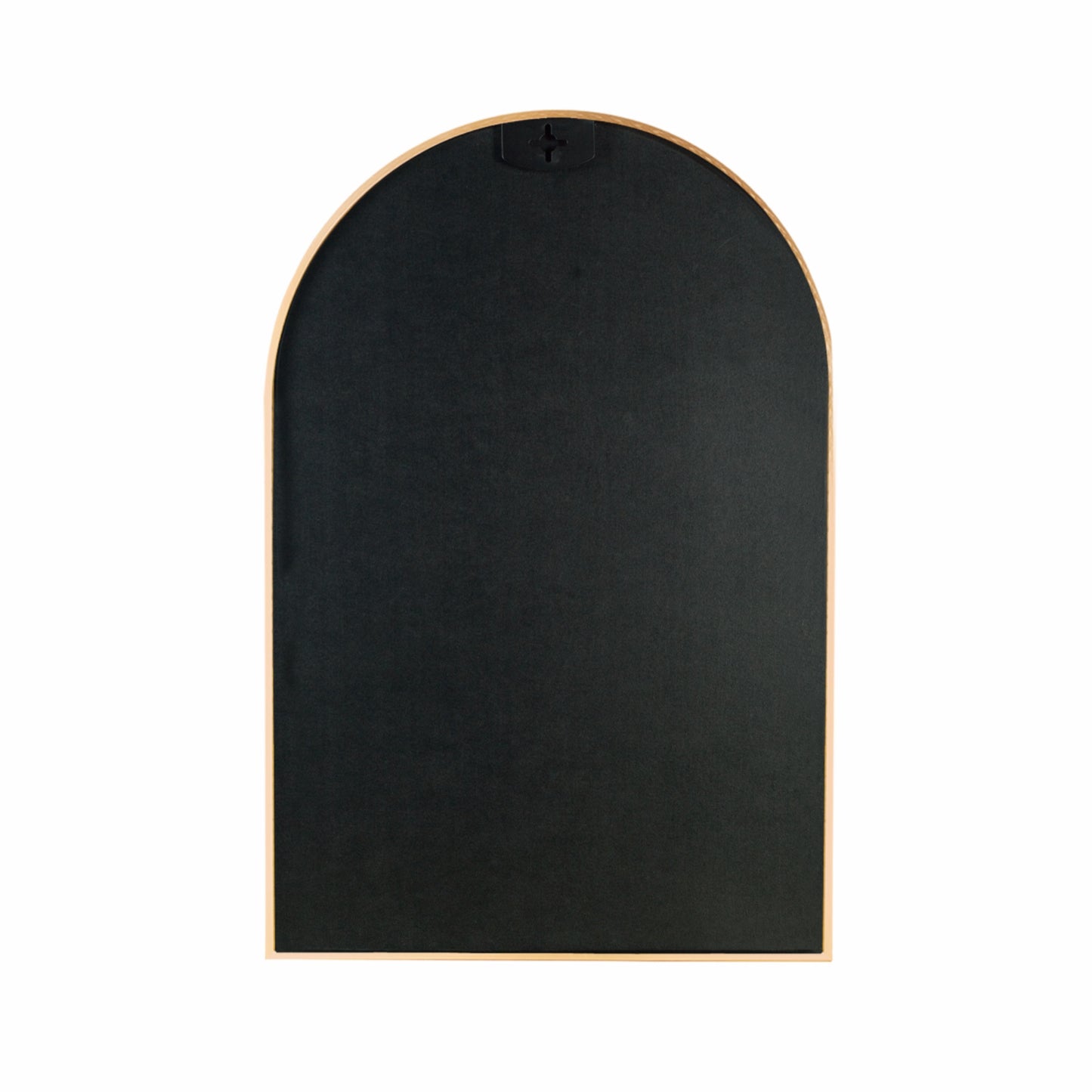 VanityFus 32-in W 24-in H Arch Brush Gold Framed Beveled Bathroom Vanity Mirror Wall Mirror