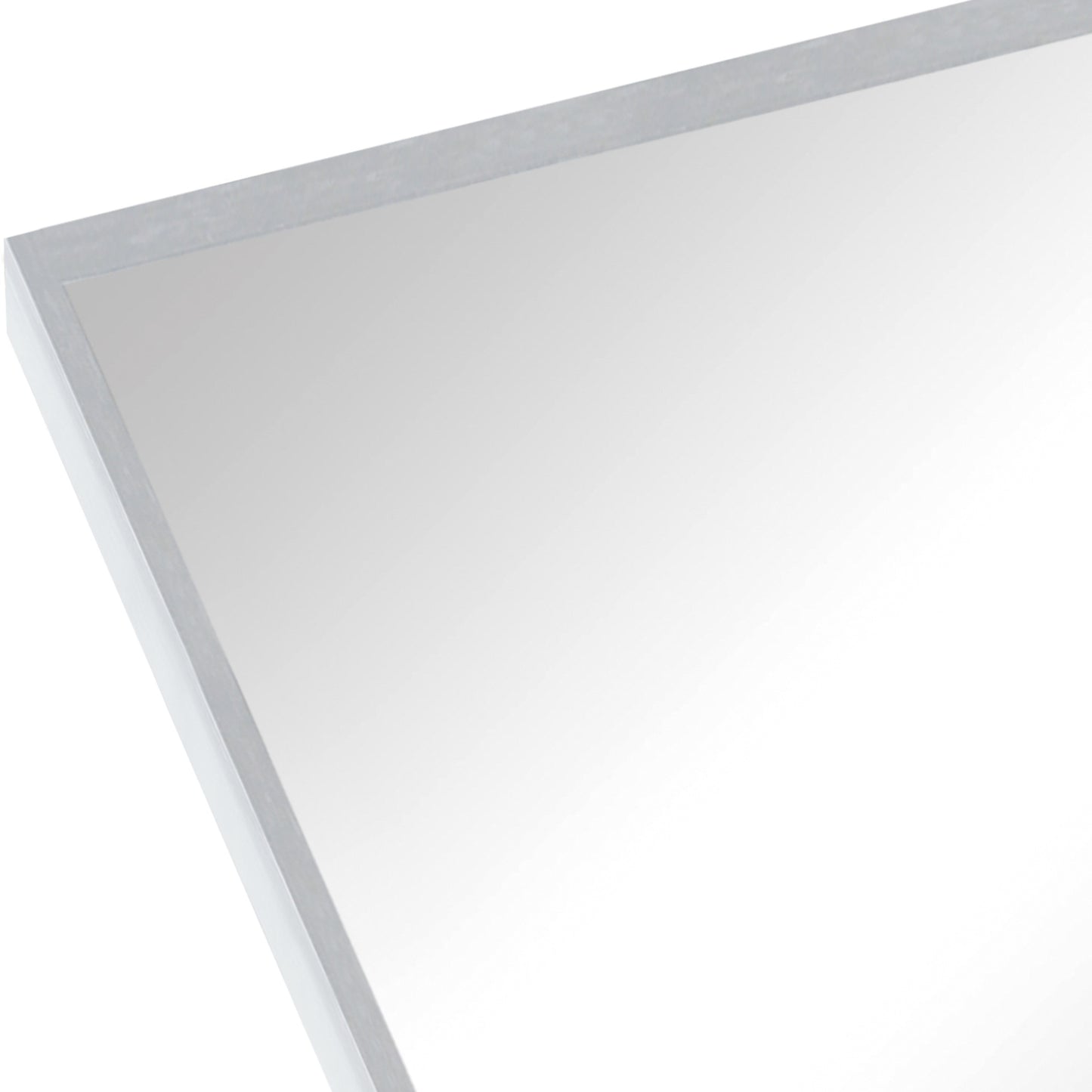VanityFus 32-in W 24-in H Arch Silver Framed Beveled Bathroom Vanity Mirror Wall Mirror
