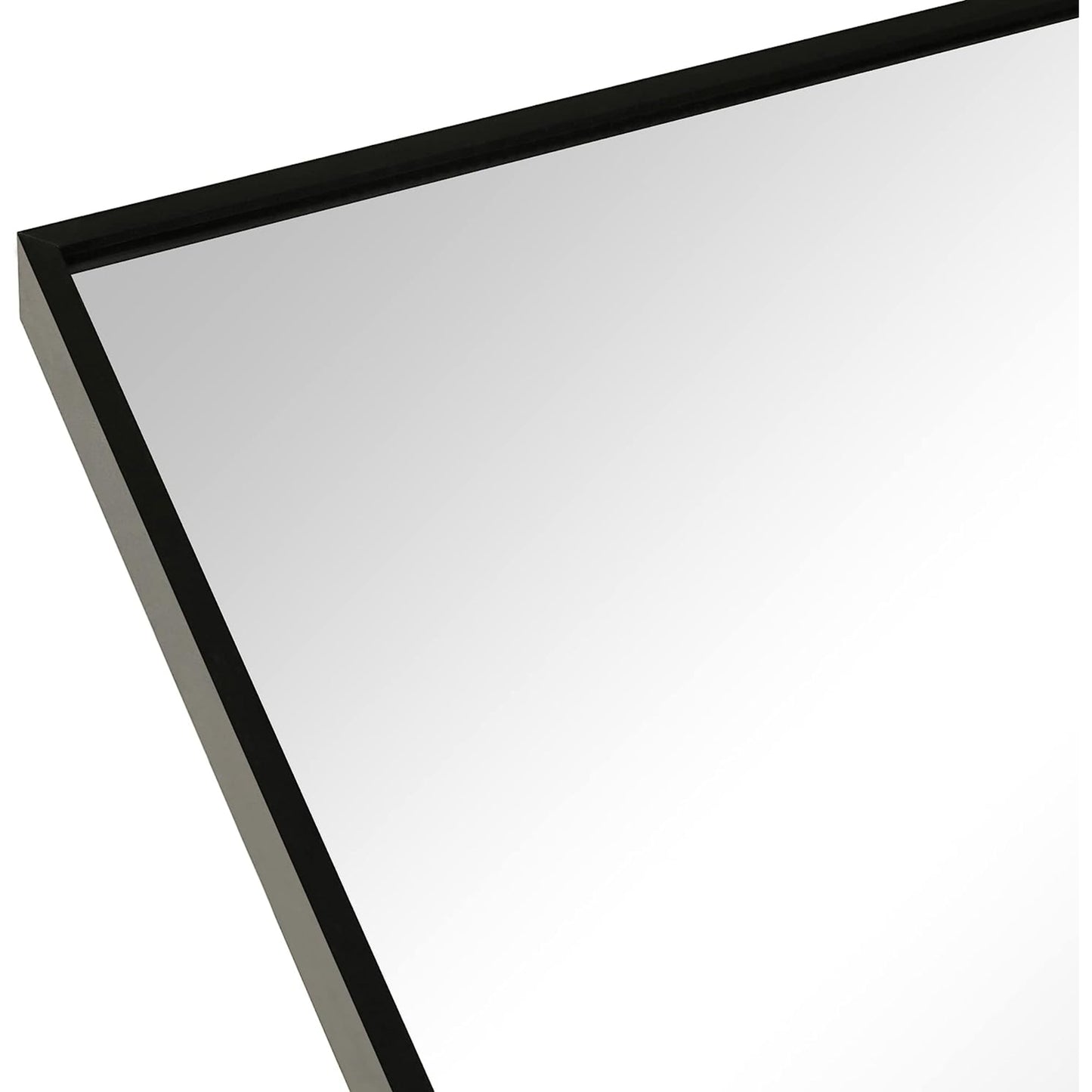 VanityFus 36-in W 24-in H Arch Framed Beveled Bathroom Vanity Mirror Wall Mirror (Matte Black)