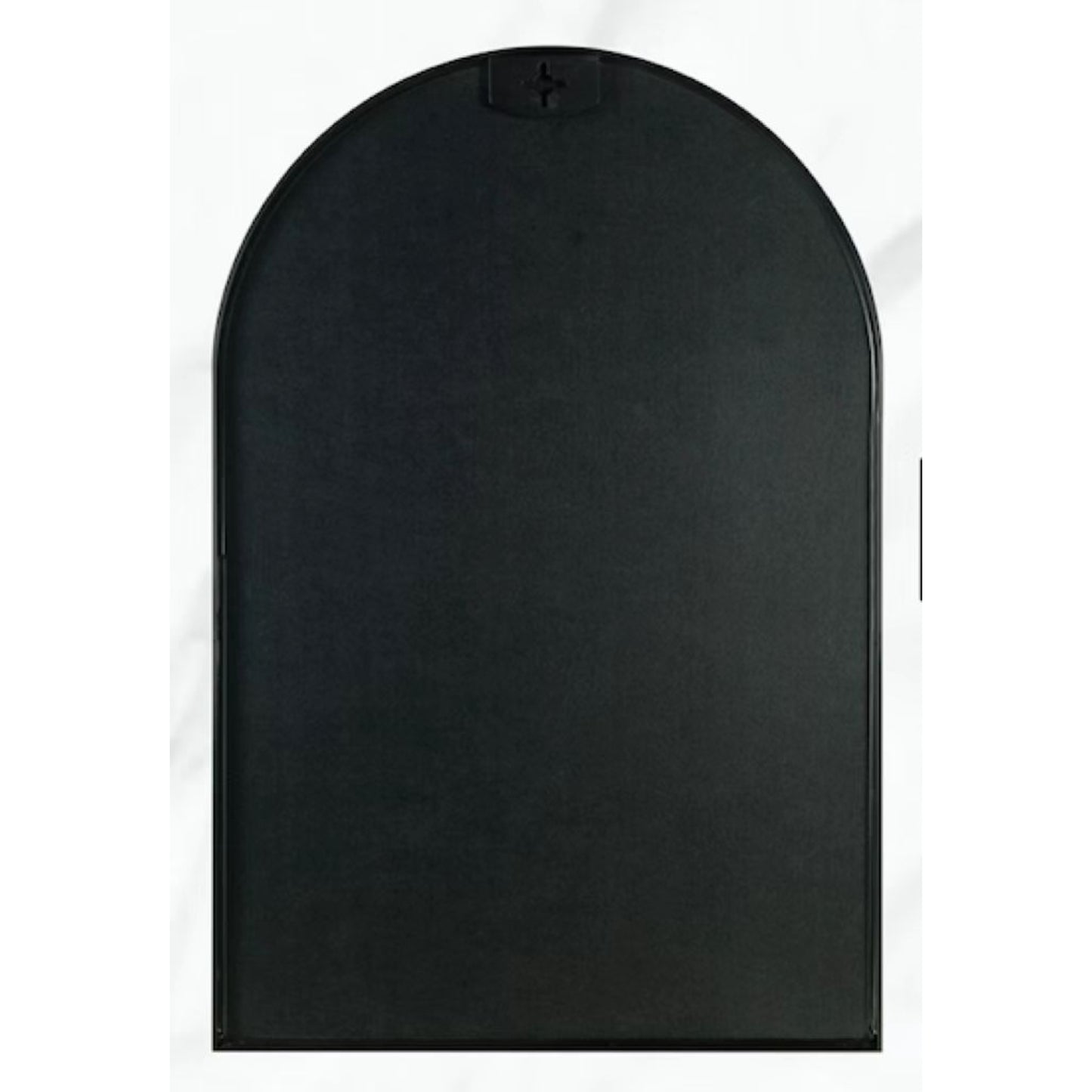 VanityFus 36-in W 24-in H Arch Framed Beveled Bathroom Vanity Mirror Wall Mirror (Matte Black)
