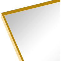 VanityFus 36-in W 24-in H Arch Brush Gold Framed Beveled Bathroom Vanity Mirror Wall Mirror