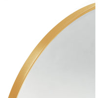 VanityFus 36-in W 24-in H Arch Brush Gold Framed Beveled Bathroom Vanity Mirror Wall Mirror