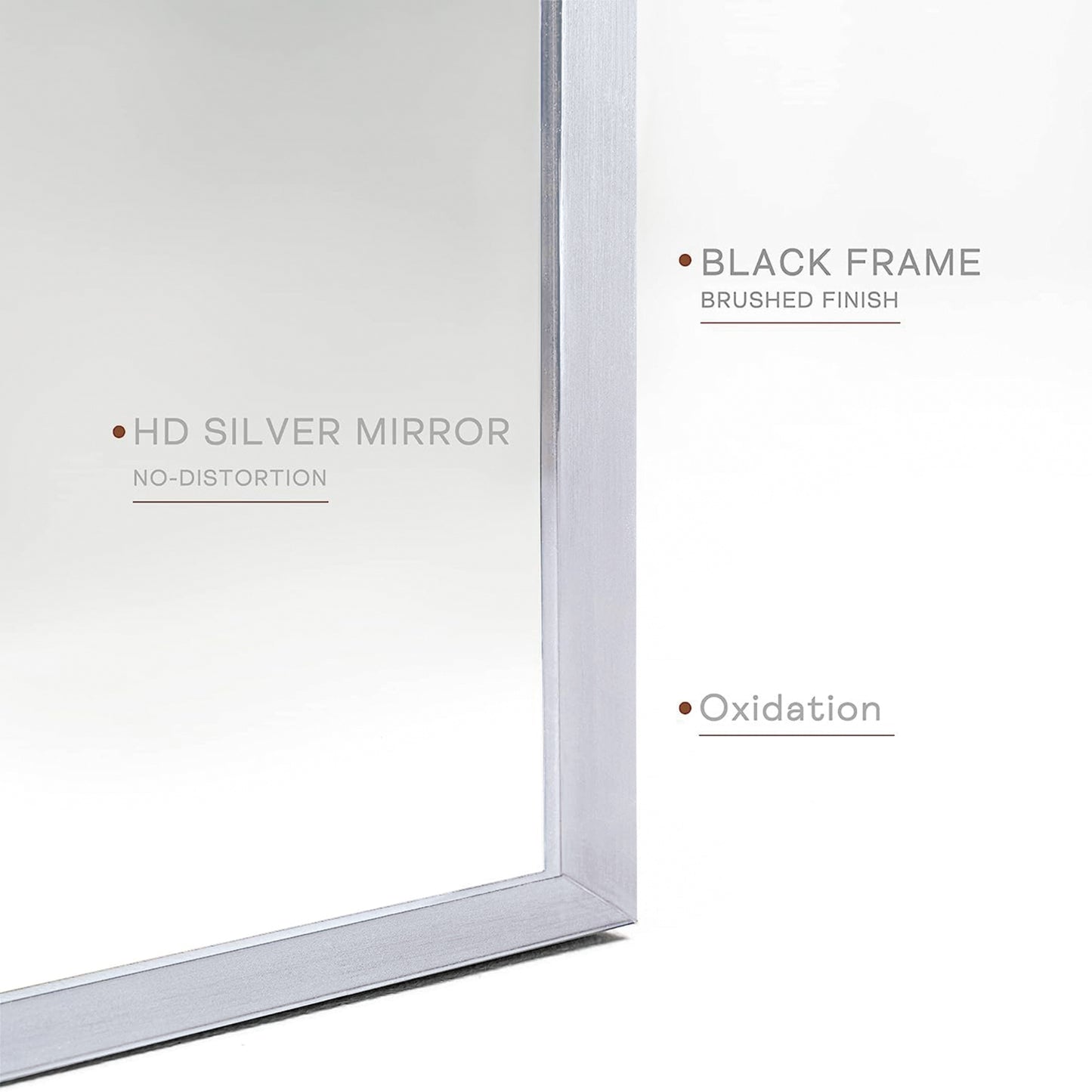 VanityFus 36-in W 24-in H Arch Silver Framed Beveled Bathroom Vanity Mirror Wall Mirror
