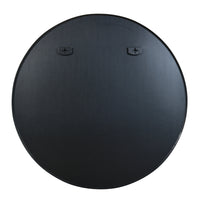 VanityFus 42-in W 42-in H Round Framed Beveled Bathroom Vanity Mirror Wall Mirror (Matte Black)