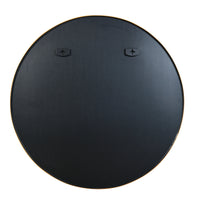 VanityFus 42-in W 42-in H Round Brush Gold Framed Beveled Bathroom Vanity Mirror Wall Mirror