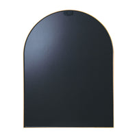 VanityFus 30-in W 40-in H Arch Brush Gold Framed Beveled Bathroom Vanity Mirror Wall Mirror