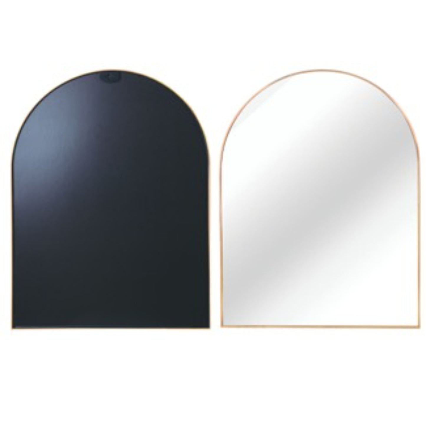 VanityFus 30-in W 40-in H Arch Brush Gold Framed Beveled Bathroom Vanity Mirror Wall Mirror