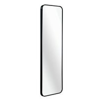 VanityFus 47-in W 14-in H Rectangle Framed Beveled Bathroom Vanity Mirror Wall Mirror (Matte Black)