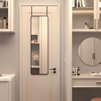 VanityFus 47-in W 14-in H Rectangle Framed Beveled Bathroom Vanity Mirror Wall Mirror (Matte Black)