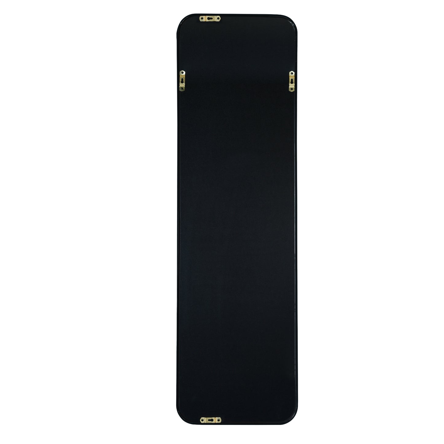 VanityFus 47-in W 14-in H Rectangle Framed Beveled Bathroom Vanity Mirror Wall Mirror (Matte Black)